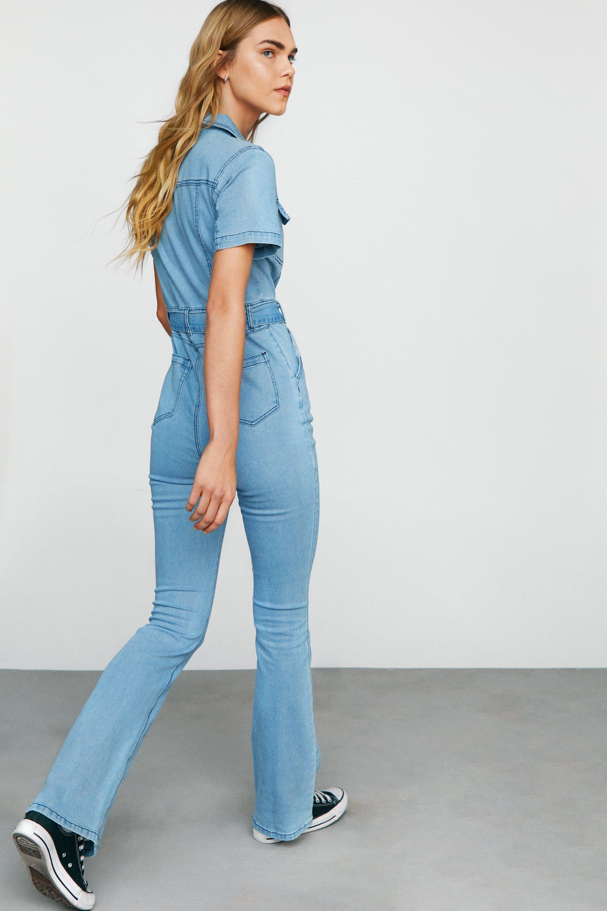 Nasty gal cheap denim boiler suit